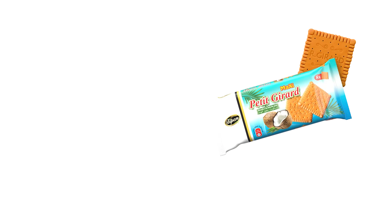 Paquet de Maxi Petit Girard et biscuits à la noix de coco